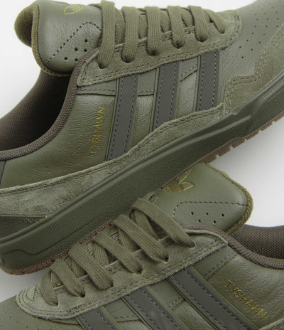 Adidas Tyshawn II Shoes - Olive Strata / Shadow Olive / Gum5