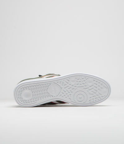Adidas x Dan Mancina Busenitz Shoes - Olive Strata / Red / FTWR White