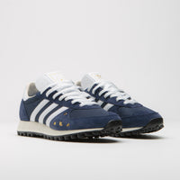 Adidas x Pop Trading Company TRX Shoes in Collegiate Navy and FTWR White / Chalk White thumbnail
