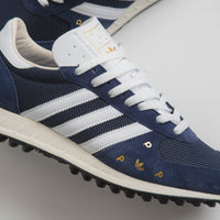 Adidas x Pop Trading Company TRX Shoes in Collegiate Navy and FTWR White / Chalk White thumbnail
