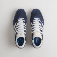 Adidas x Pop Trading Company TRX Shoes in Collegiate Navy and FTWR White / Chalk White thumbnail