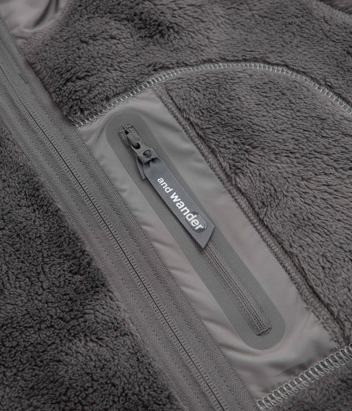 and wander High Loft Fleece Jacket - Dark Grey, view 7