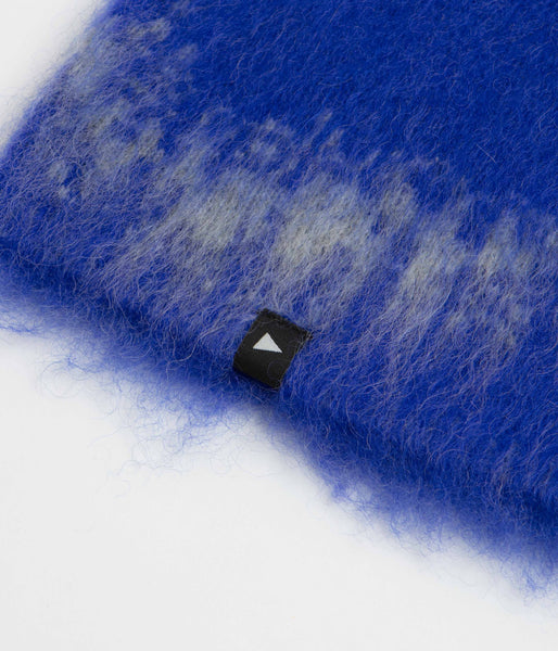 and wander Jacquard Shaggy Knit Beanie - Blue, view 4