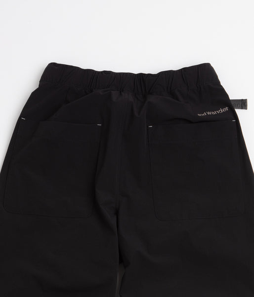 and wander Light Cloth Wide Pants - Black, view 7