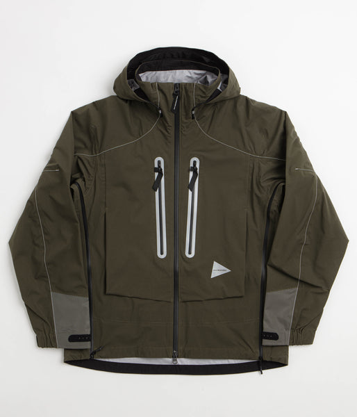 and wander Pertex Shield Rain Jacket - Khaki, view 2
