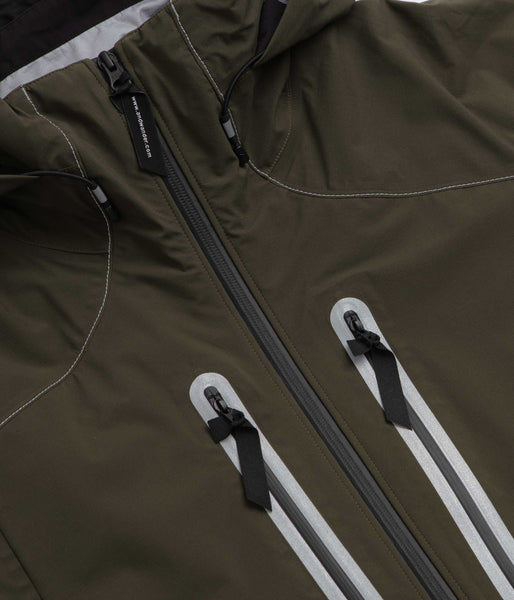 and wander Pertex Shield Rain Jacket - Khaki, view 5