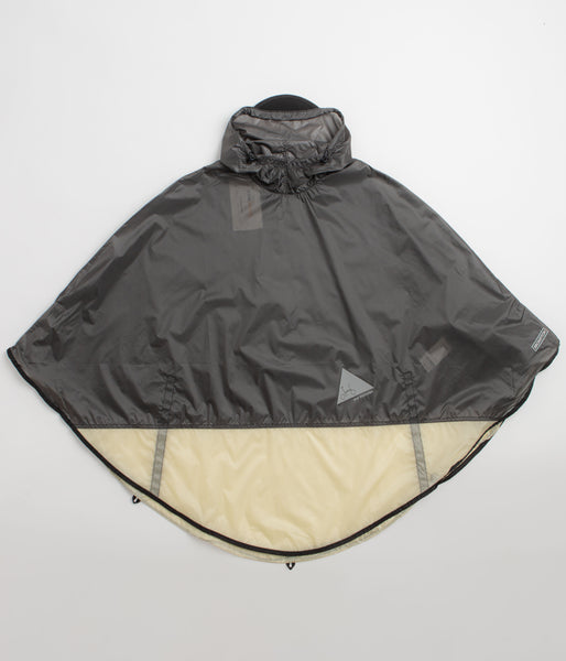 and wander x Brompton Sil Poncho Jacket - Grey, view 2