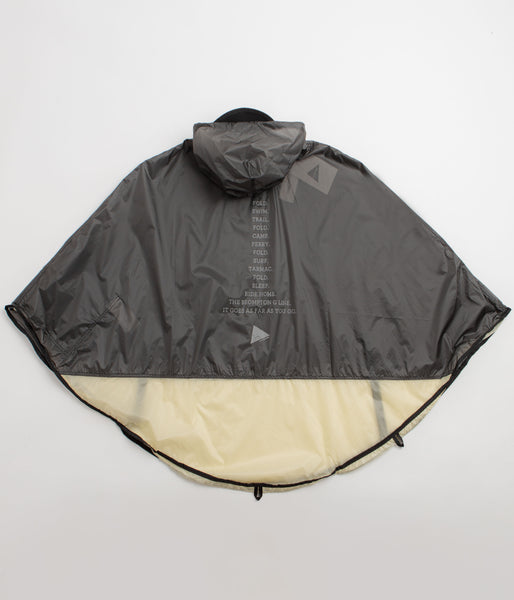 and wander x Brompton Sil Poncho Jacket - Grey, view 3
