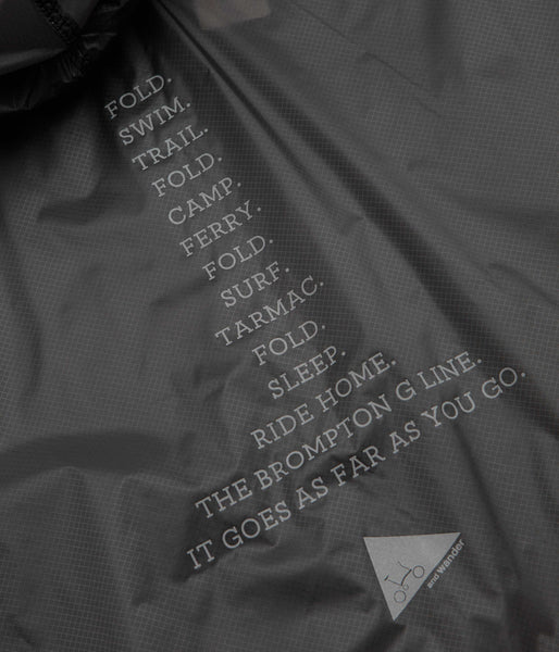 and wander x Brompton Sil Poncho Jacket - Grey, view 7