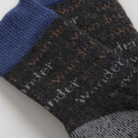 and wander Wool Socks in Charcoal thumbnail