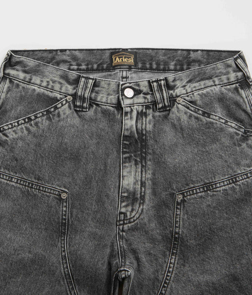 Aries Acid Wash Carpenter Jeans - Black | flatspot