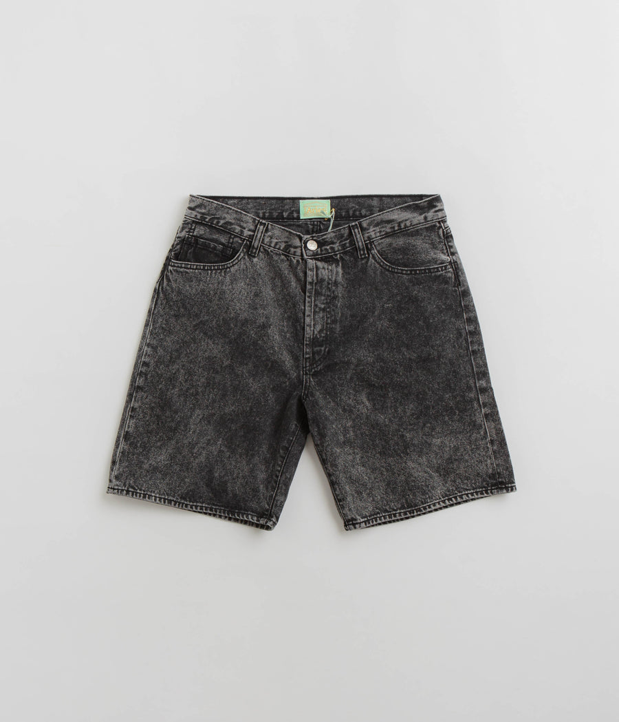 Aries Acid Wash Denim Shorts in Black