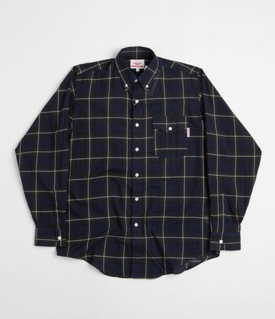 Battenwear BD Scout Shirt in Navy Plaid
