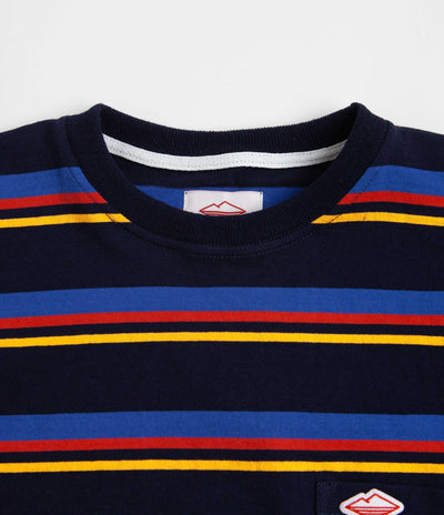 Battenwear Pocket Rugby T-Shirt in Multi Stripe