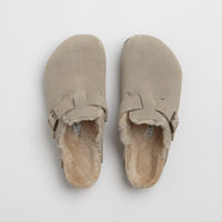Birkenstock Boston Shearling Sandals - Taupe thumbnail