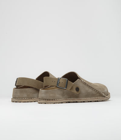Birkenstock Lutry Premium Suede Sandals - Grey Taupe