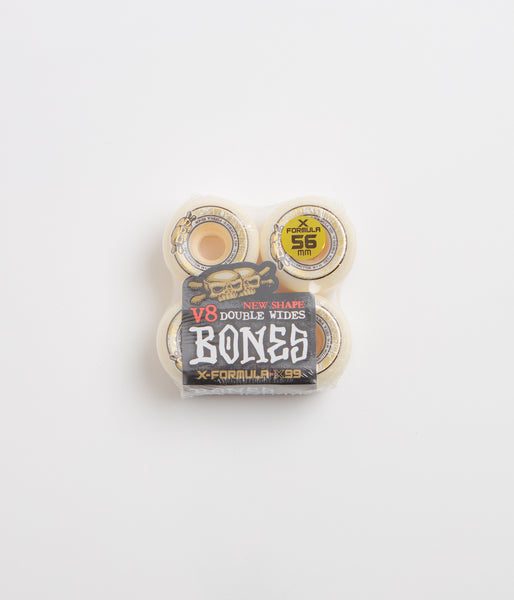 Bones X-Formula 99A V8 Double Wide Wheels - White - 56mm, view 2