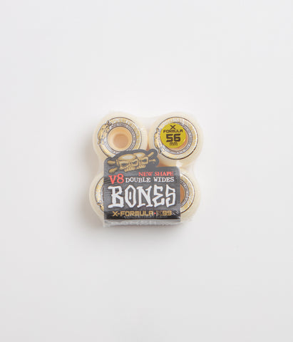 Bones X-Formula 99A V8 Double Wide Wheels - White - 56mm, view 5