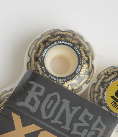Bones X-Formula Gold Chain 97A V1 Standard Wheels in White and 52mm