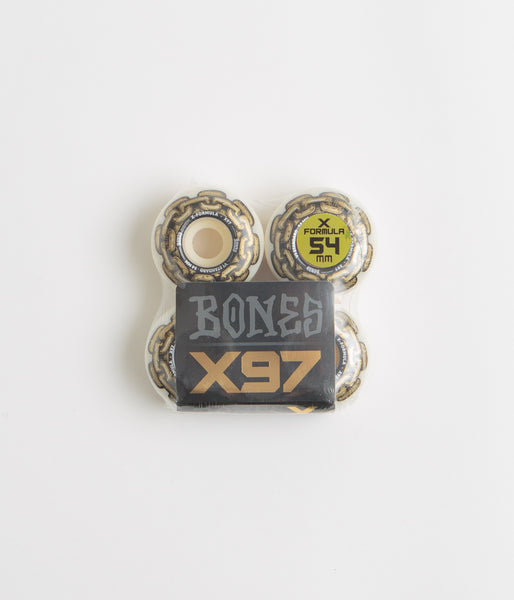Bones X-Formula Gold Chain 97A V1 Standard Wheels - White
