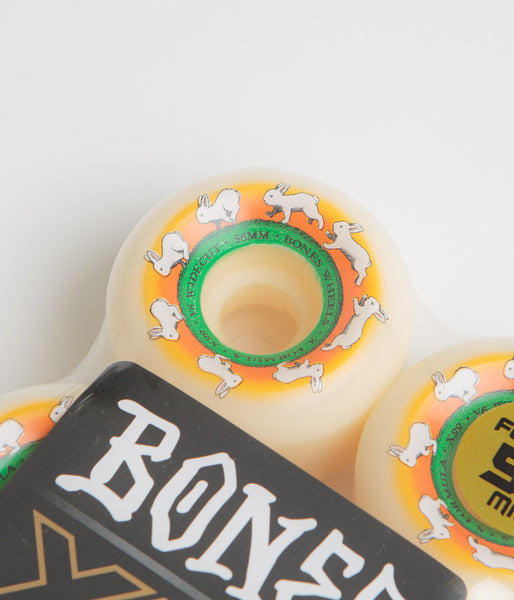 スケートボード BONES WHEELS RUNNY BUNNY 54mm V6 99A Bones X-Formula Runny Bunny 99A V6 Widecut Wheels - White - 56mm