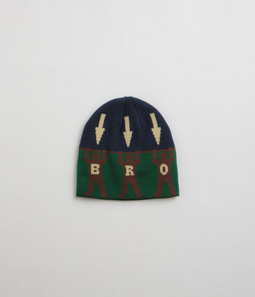 Bronze 56K Arrow Skully Beanie - Green