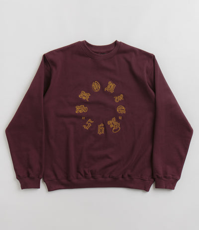 Bronze 56K Old E Circle Crewneck Sweatshirt - Burgundy