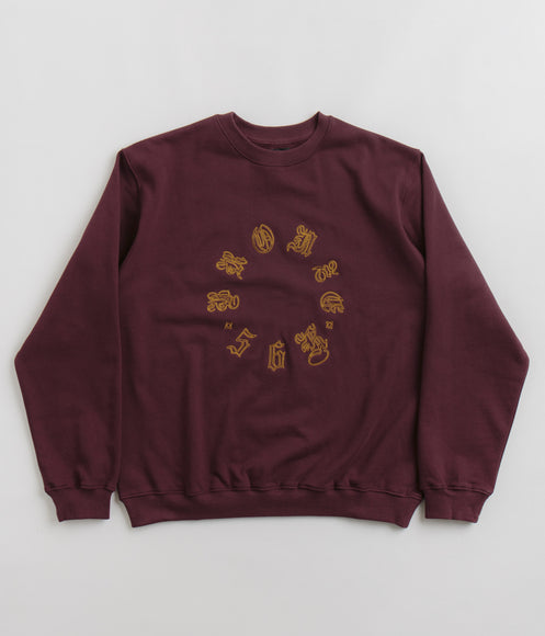 Bronze 56K Old E Circle Crewneck Sweatshirt - Burgundy