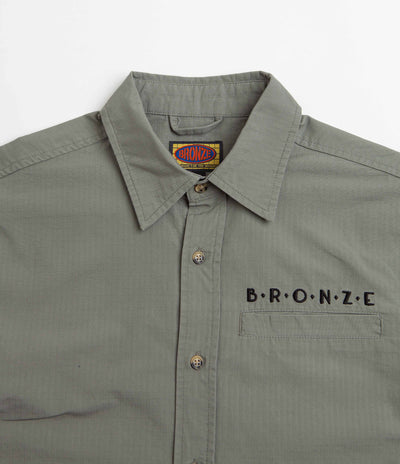 Bronze 56K Ripstop Short Sleeve Shirt - Grey