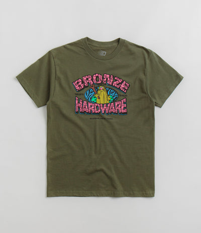Bronze 56K Troglodyte T-Shirt in Military Green