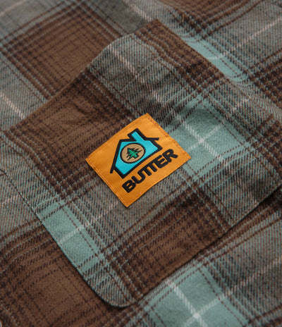 Butter Goods Appliance Plaid Shirt - Brown / Teal
