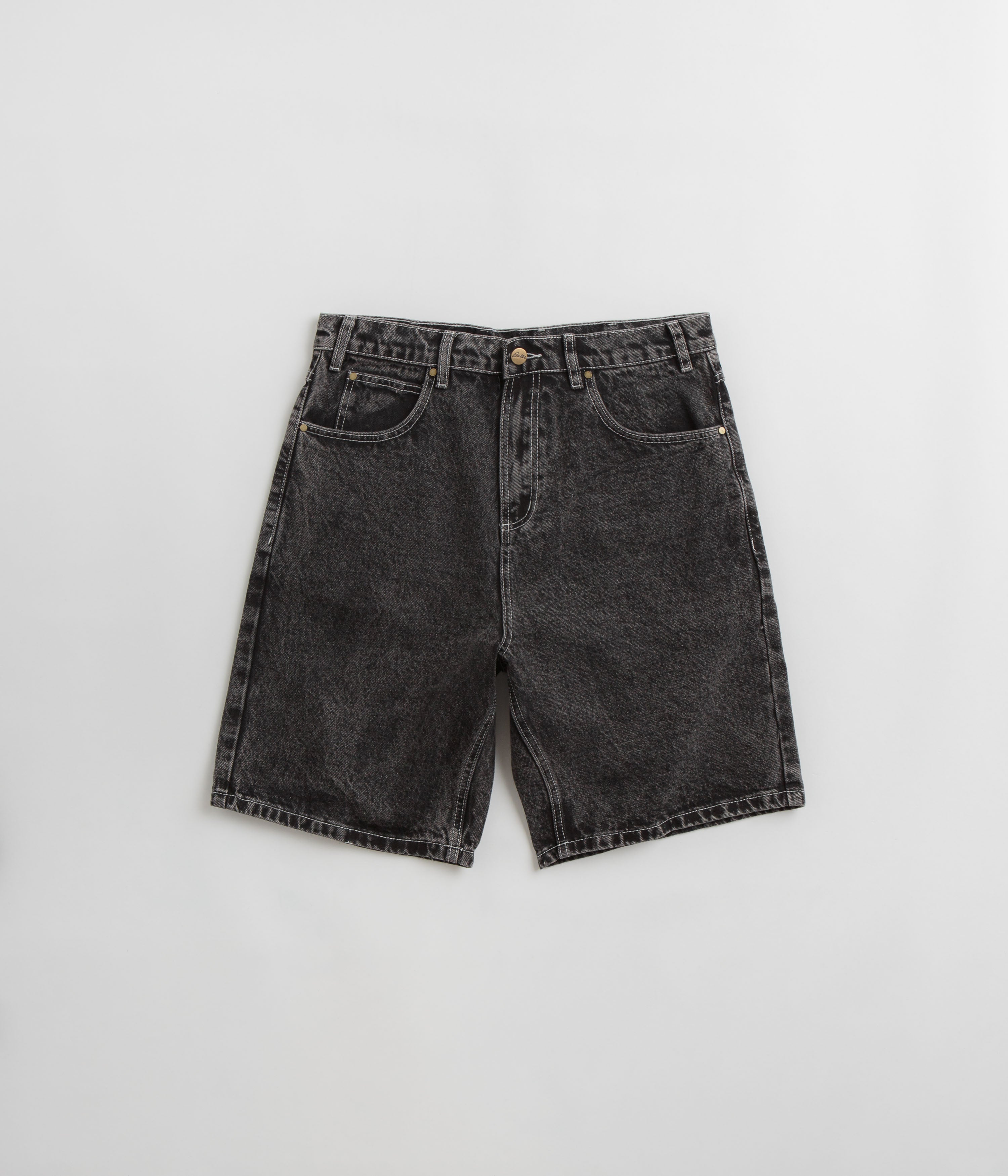 Butter Goods Applique Denim Shorts - Acid Black