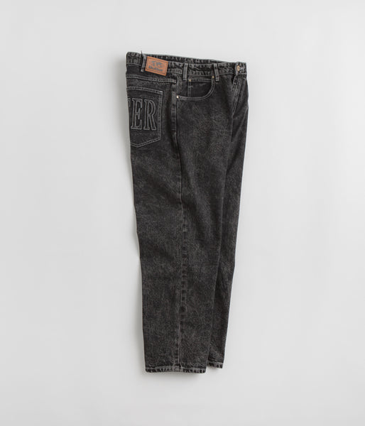 Butter Goods Applique Jeans - Acid Black | flatspot
