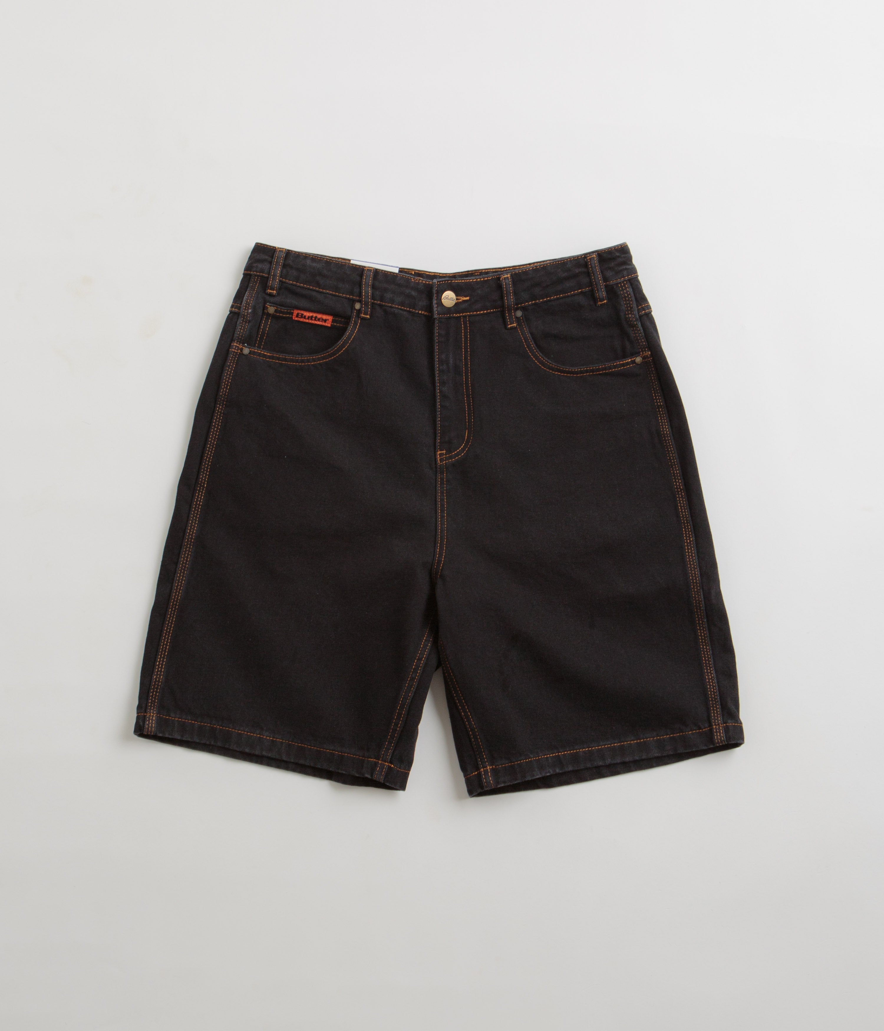 Butter Goods Baggy Denim Shorts - Washed Black