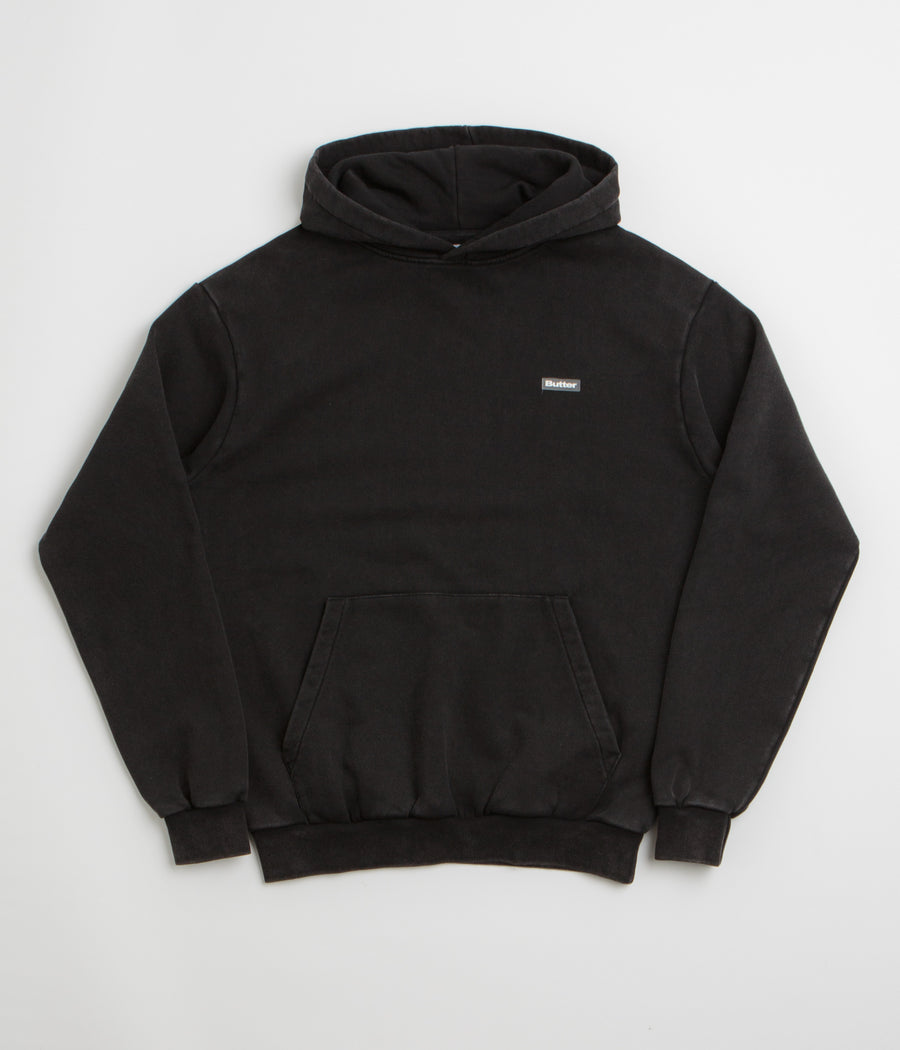 Butter Goods Basic Hoodie - Washed Black / Black