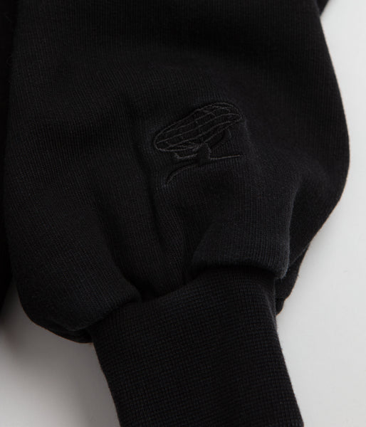 Butter Goods Basic Hoodie - Washed Black / White, view 4