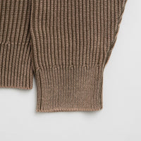Butter Goods Bleach Knit Crewneck Sweatshirt in Brown thumbnail