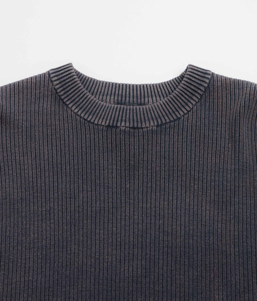 Butter Goods Break Knit Crewneck Sweatshirt - Washed Navy, view 3