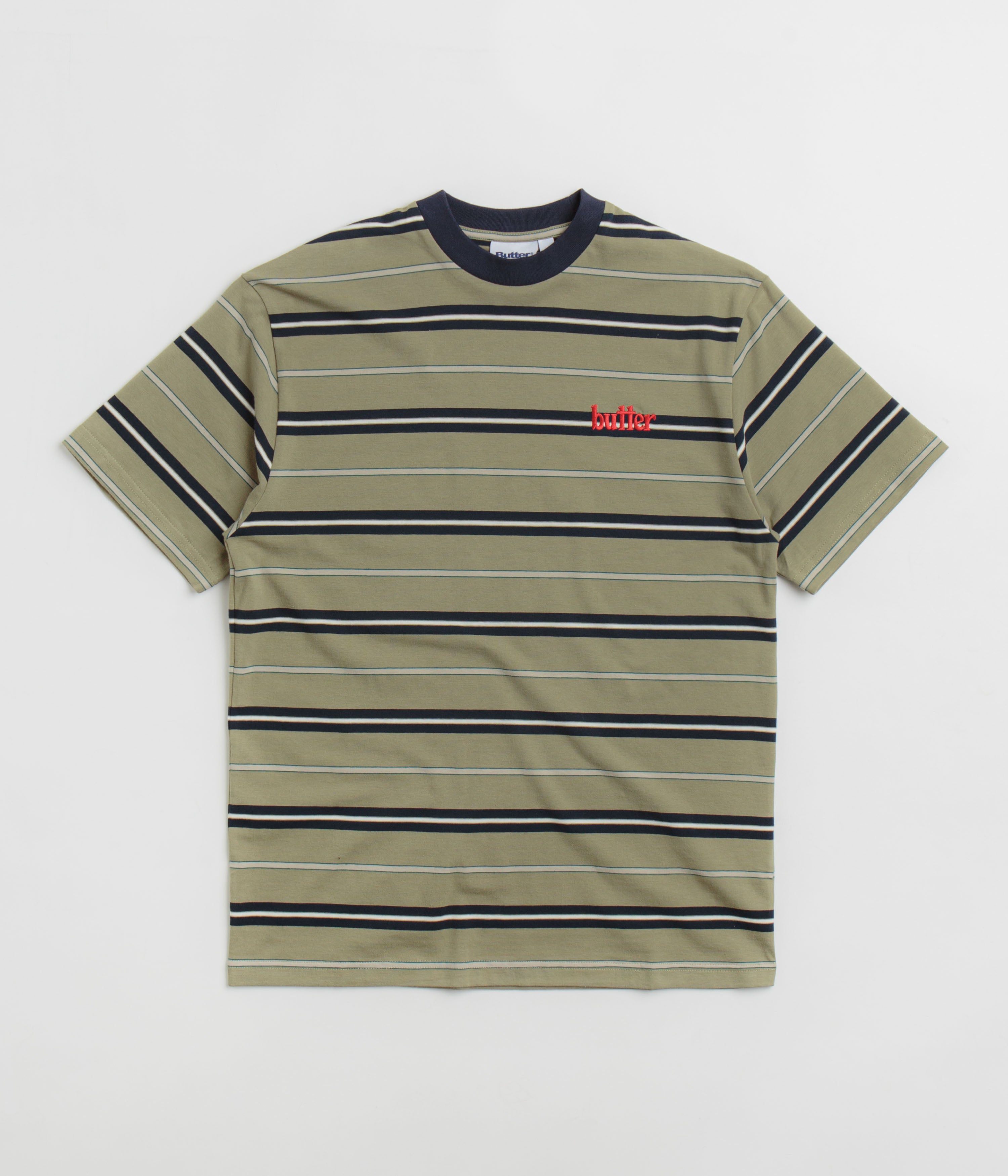 Butter Goods Bryce Striped T-Shirt - Sage