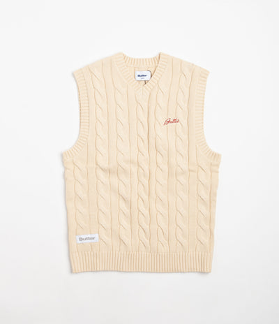 Butter Goods Cable Knit Vest - Bone