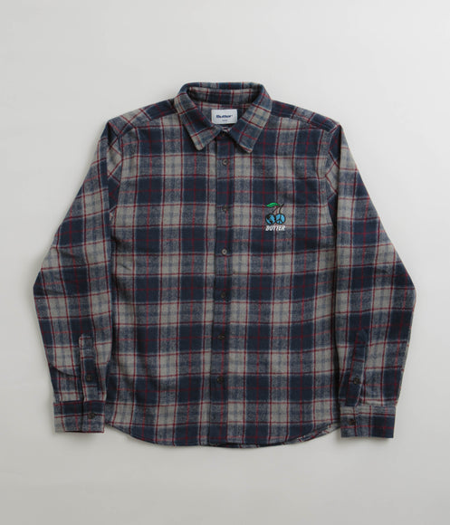 Butter Goods Cherry Flannel Shirt - Navy