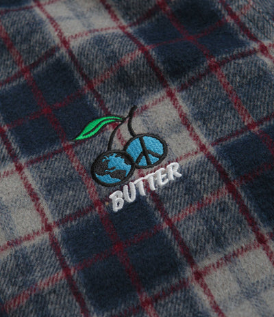 Butter Goods Cherry Flannel Shirt - Navy