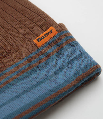 Butter Goods Crest Beanie in Brown