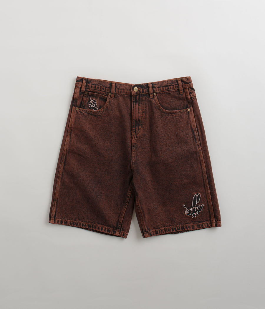 Butter Goods Critter Baggy Denim Shorts - Brick
