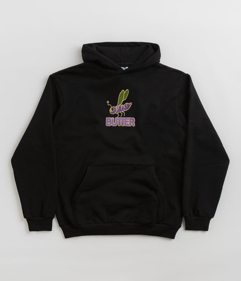Butter Goods Dragonfly Embroidered Hoodie - Black