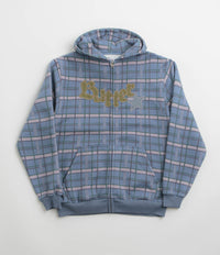 Butter Goods Edge Applique Zip-Thru Hoodie in Plaid