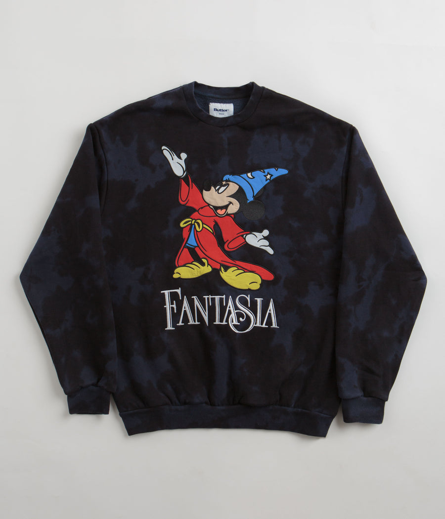 Butter Goods Fantasia Crewneck Sweatshirt - Navy Tie Dye