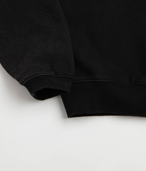 Butter Goods Panel 1/4 Zip Sweatshirt - Washed Black, view 6