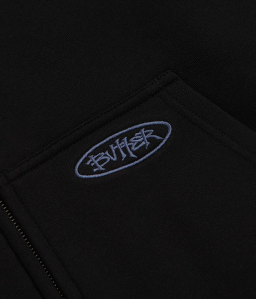 Butter Goods Plaid Lined Zip-Thru Hoodie - Black, view 4