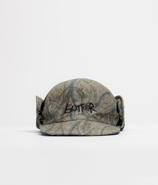 Butter Goods Polartec Reversible Trapper Cap - Forest Camo / Navy, view 3